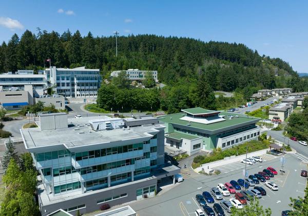 Aerial shot of VIU