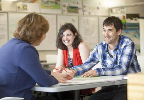 Photo of VIU students working together